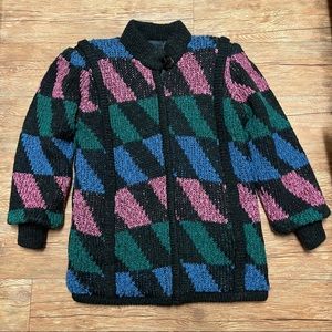 1980s Knit Geometric Jacket
